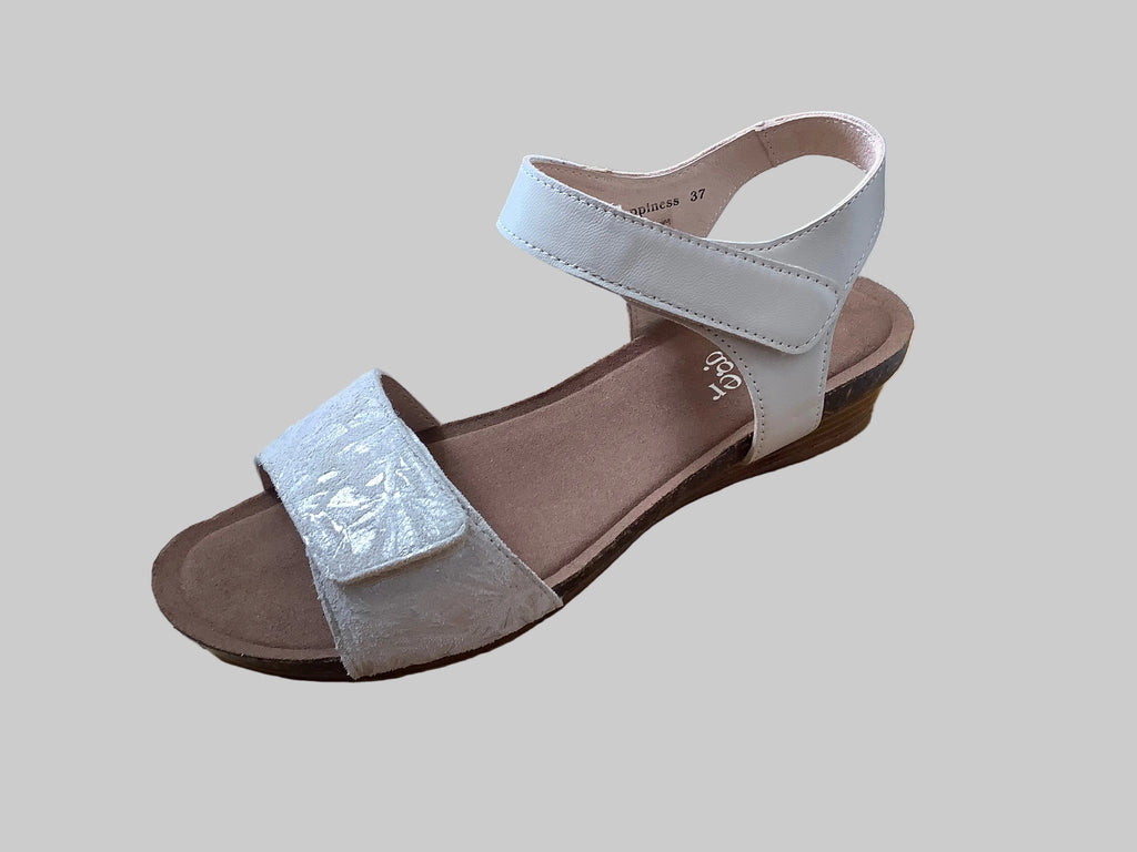 Silver lining happiness print sandal